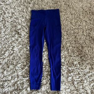 Blue Lululemon Leggings 25”